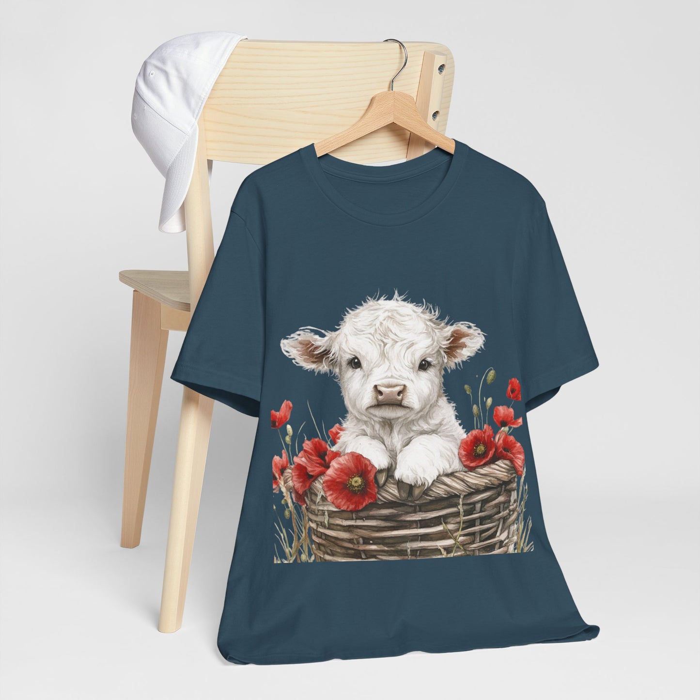 Cute Cow Floral Tee