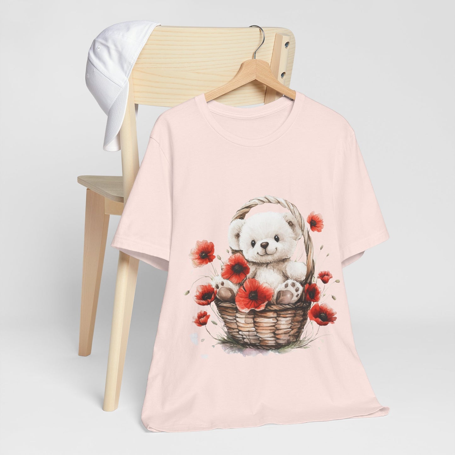 Cute Bear Floral Unisex Tee - Perfect Spring/Summer Gift