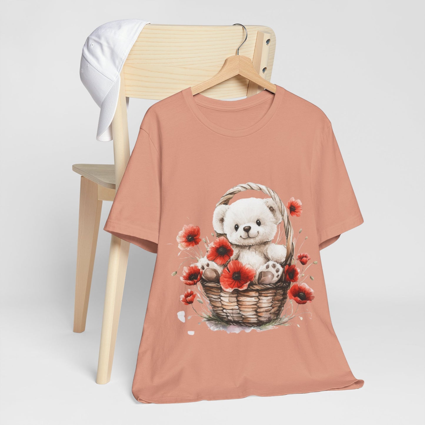 Cute Bear Floral Unisex Tee - Perfect Spring/Summer Gift