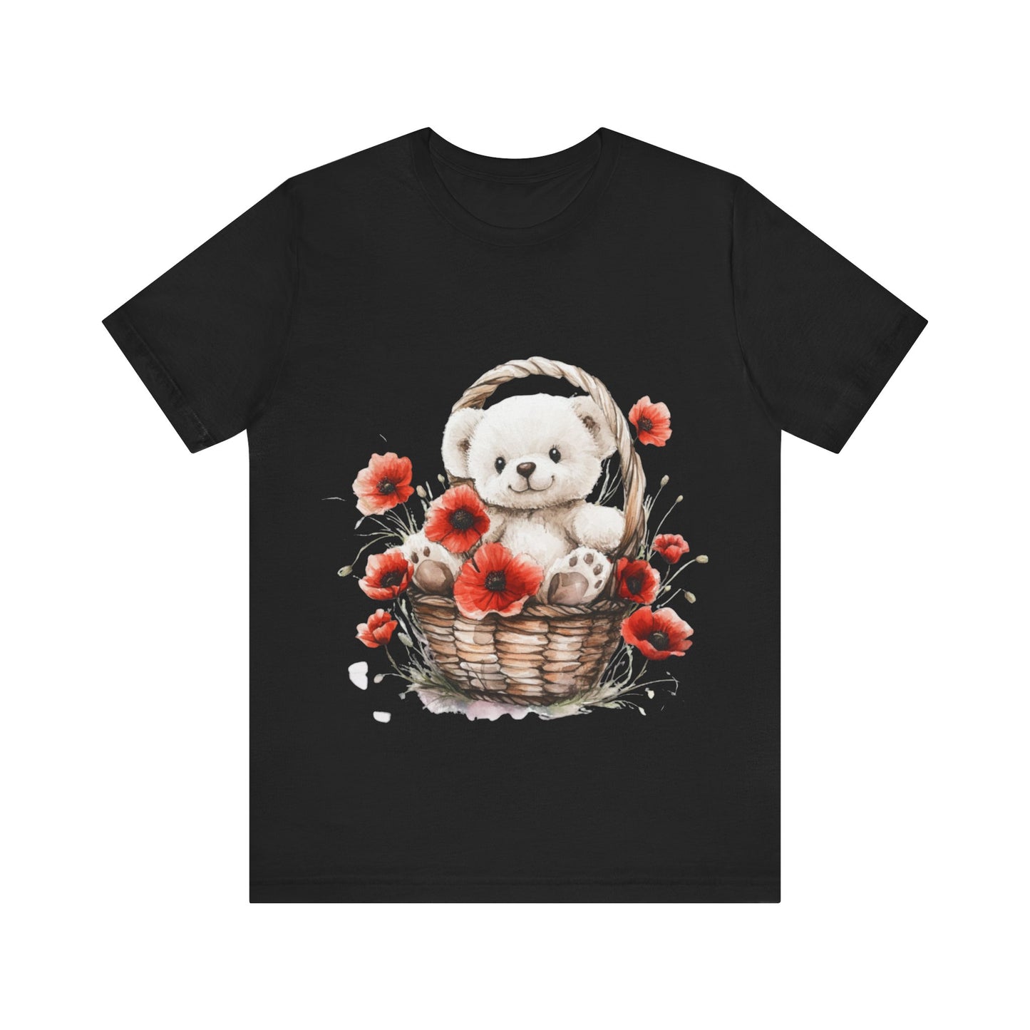 Cute Bear Floral Unisex Tee - Perfect Spring/Summer Gift