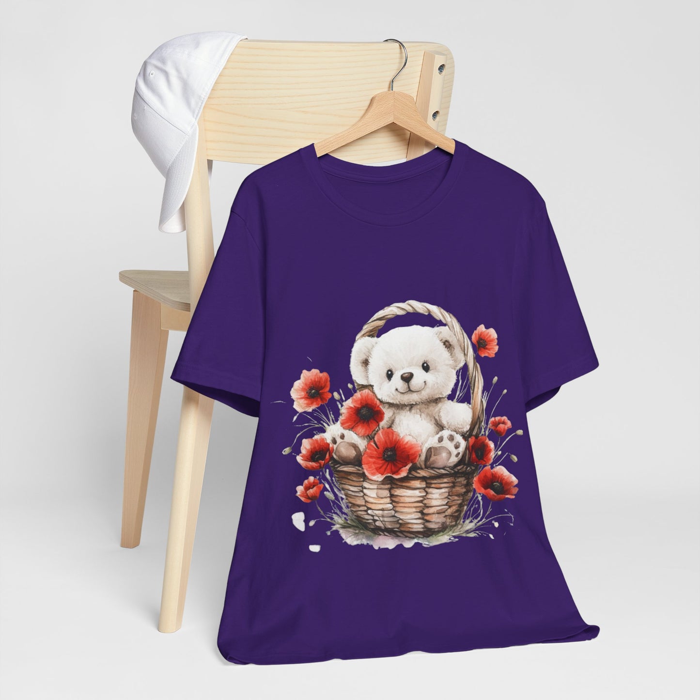 Cute Bear Floral Unisex Tee - Perfect Spring/Summer Gift
