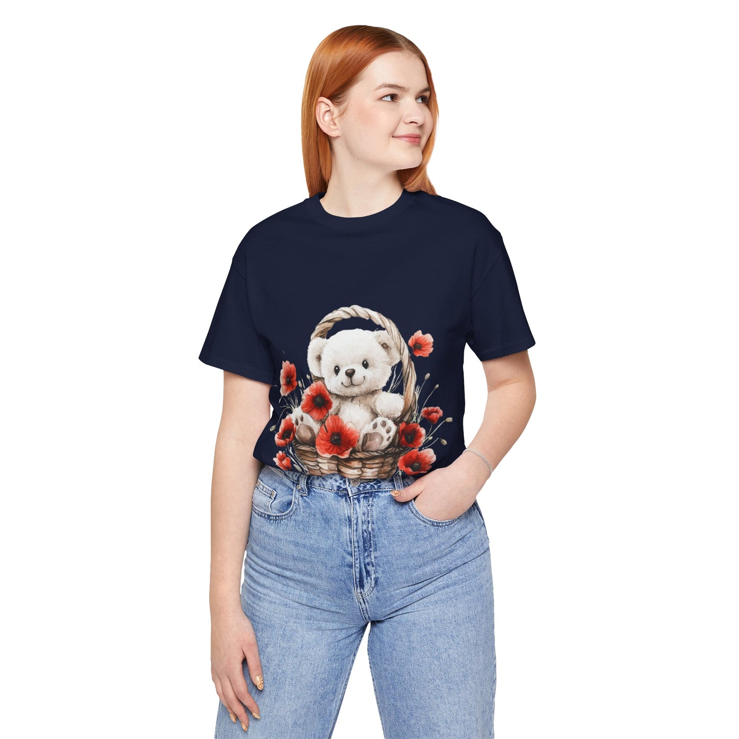 Cute Bear Floral Unisex Tee - Perfect Spring/Summer Gift