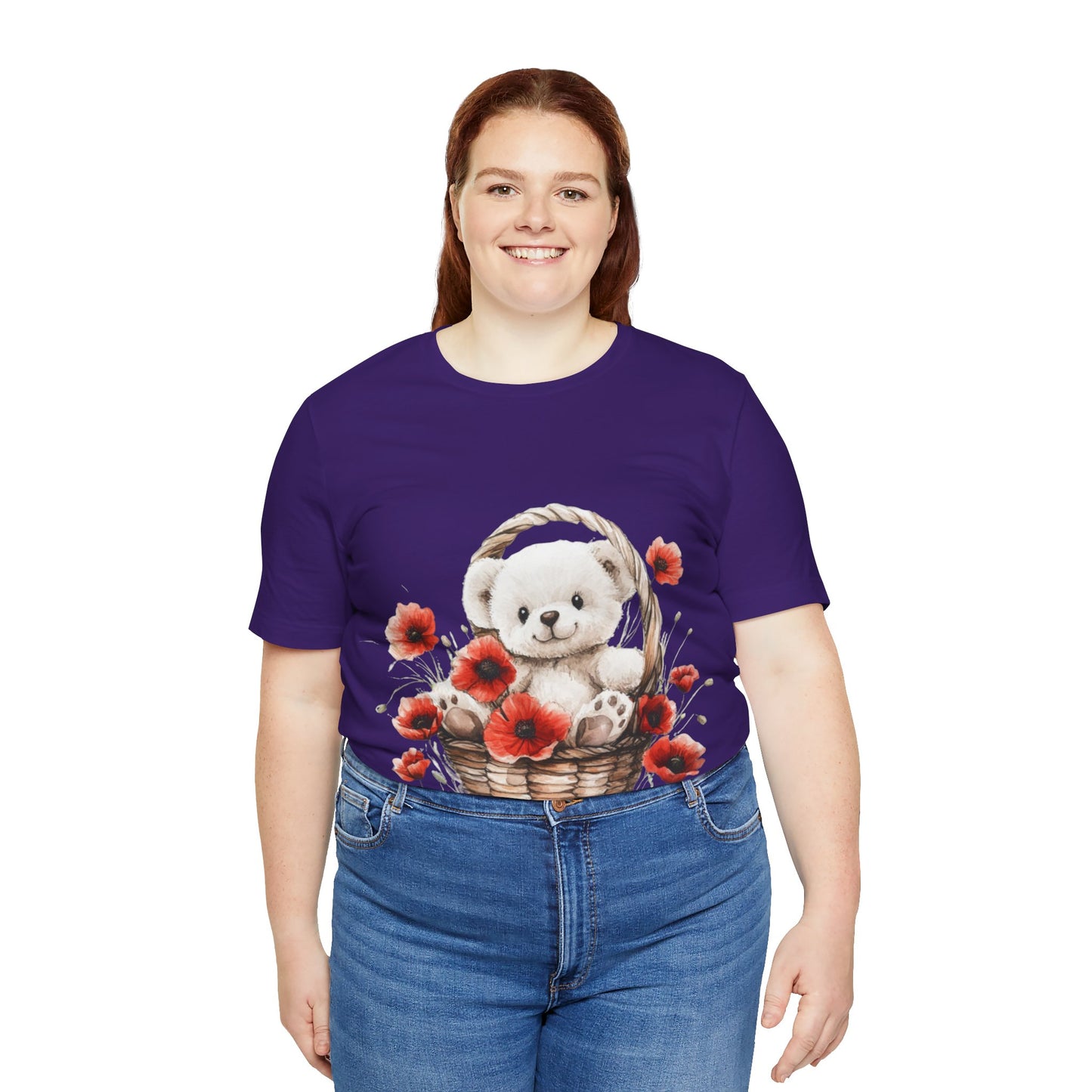 Cute Bear Floral Unisex Tee - Perfect Spring/Summer Gift