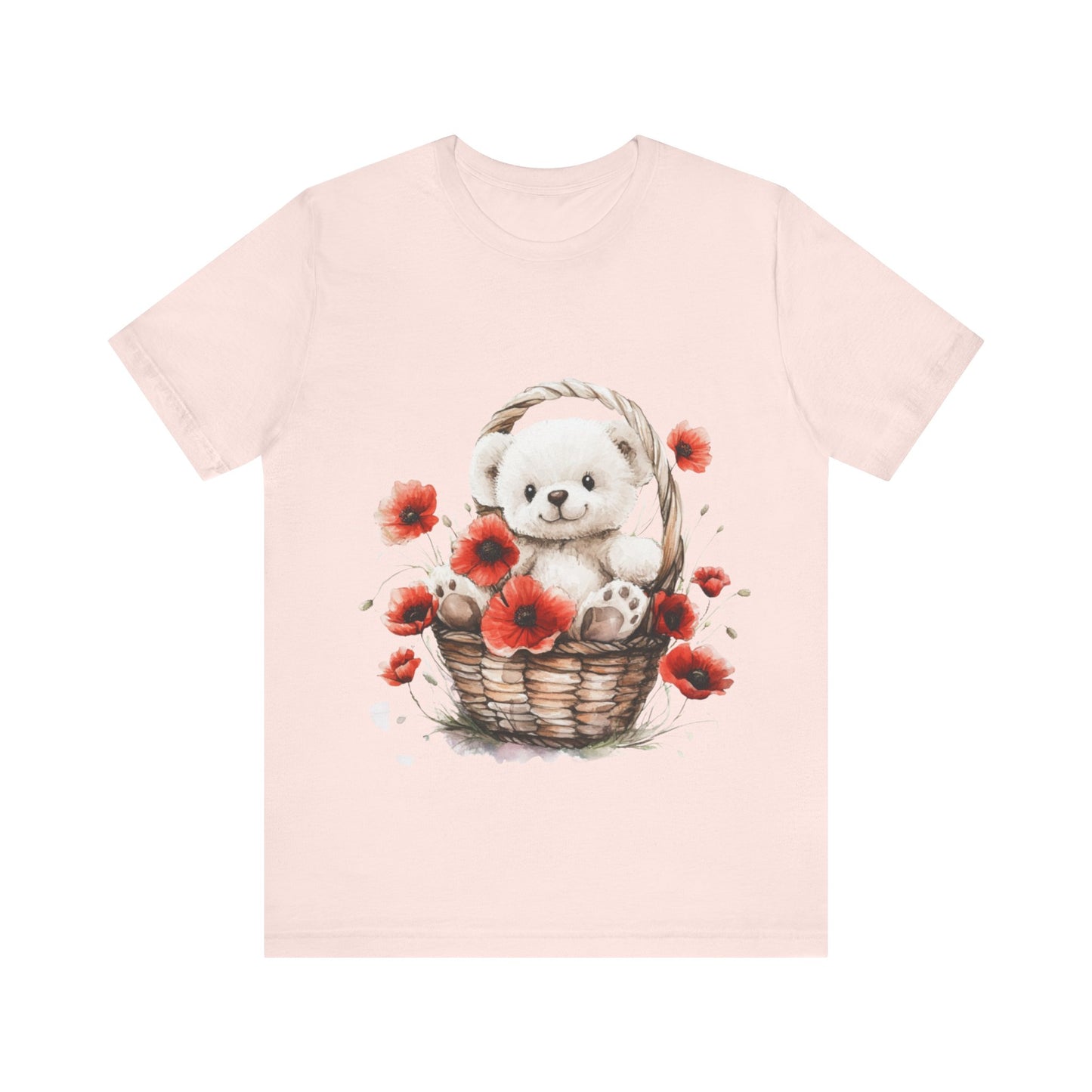 Cute Bear Floral Unisex Tee - Perfect Spring/Summer Gift