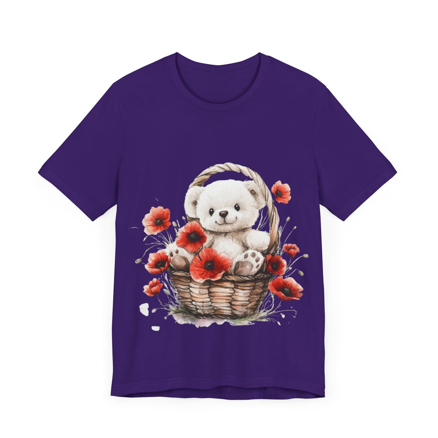 Cute Bear Floral Unisex Tee - Perfect Spring/Summer Gift