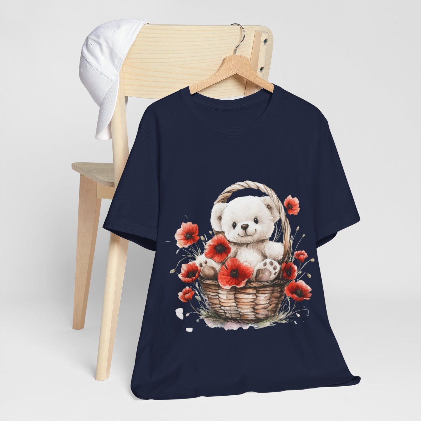 Cute Bear Floral Unisex Tee - Perfect Spring/Summer Gift