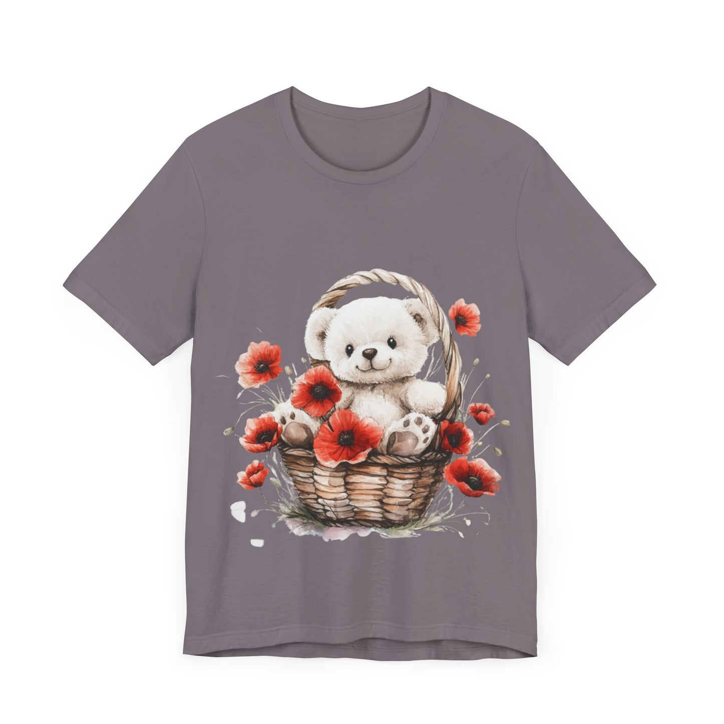 Cute Bear Floral Unisex Tee - Perfect Spring/Summer Gift